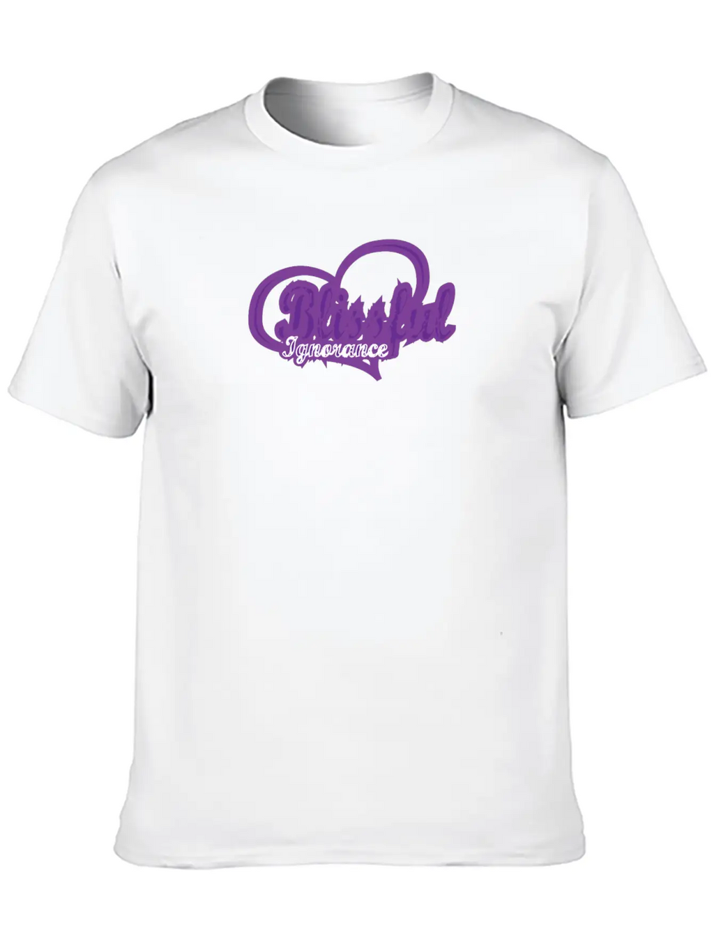 Blissful Ignorance - Purple Unisex Casual T-Shirt – Clean Design For Daily Comfort