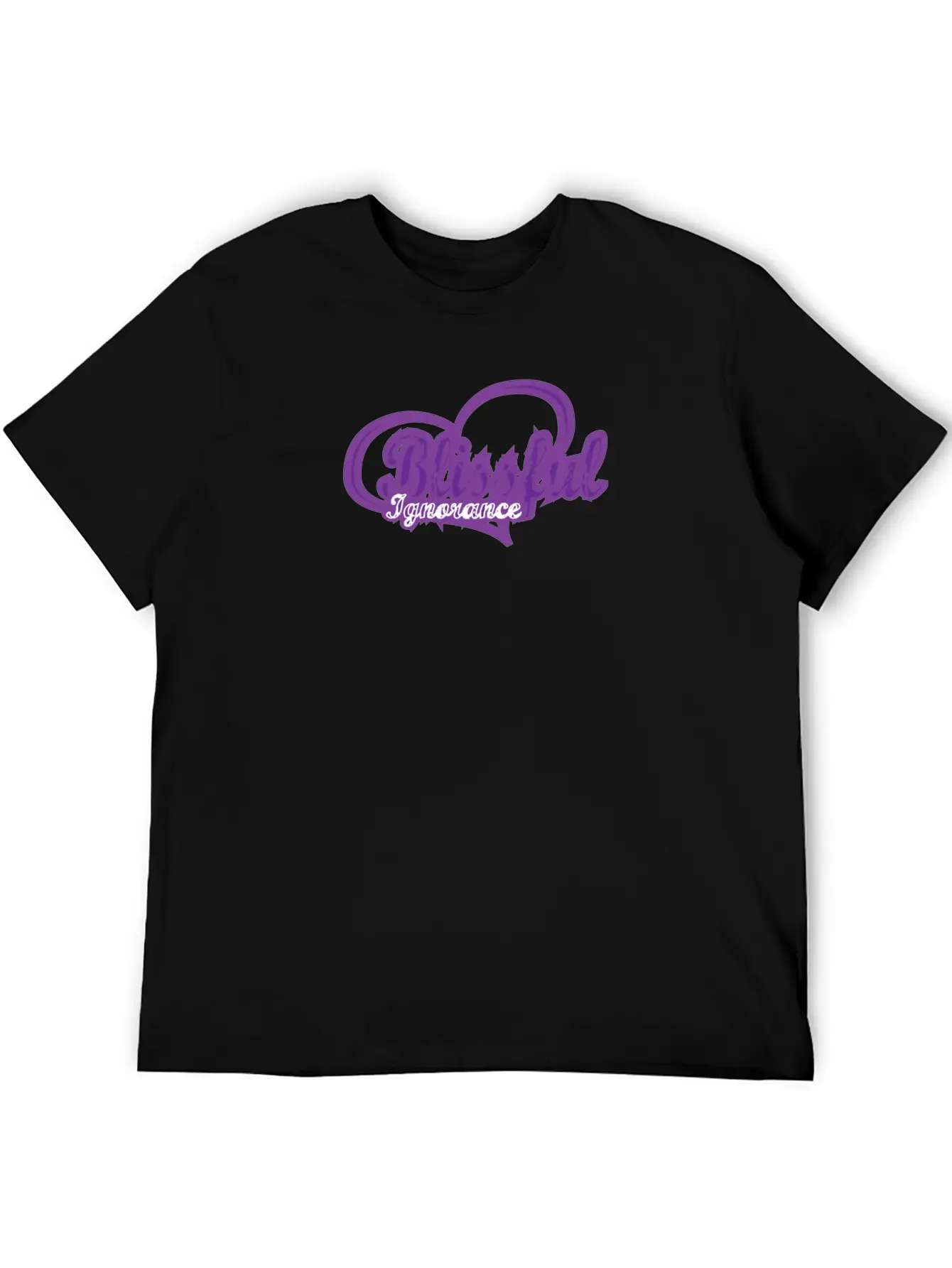 Blissful Ignorance - Purple Unisex Casual T-Shirt – Clean Design For Daily Comfort
