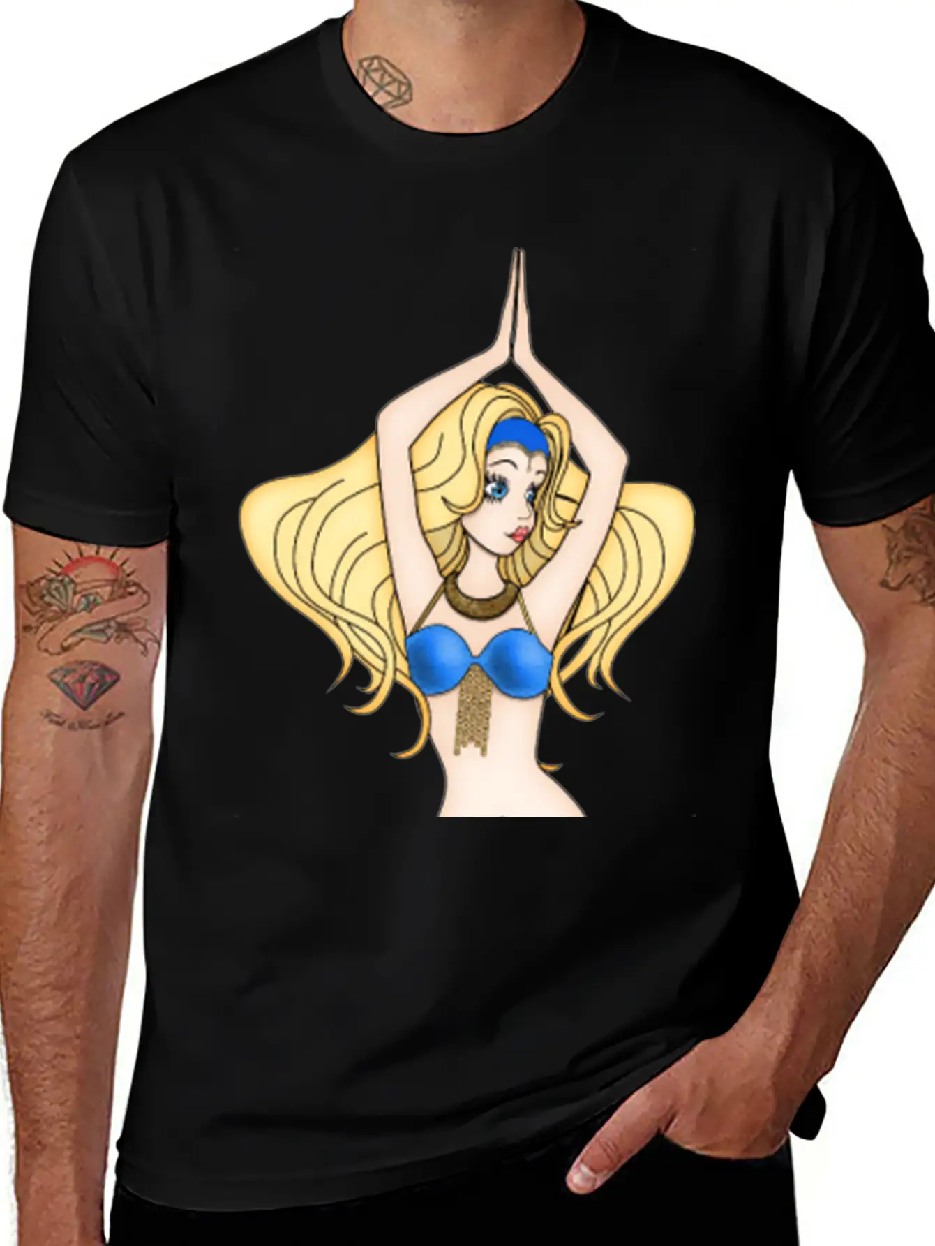 Blonde Hair Bellydancer Breathable Soft Cotton T-Shirt – Timeless Casual Look