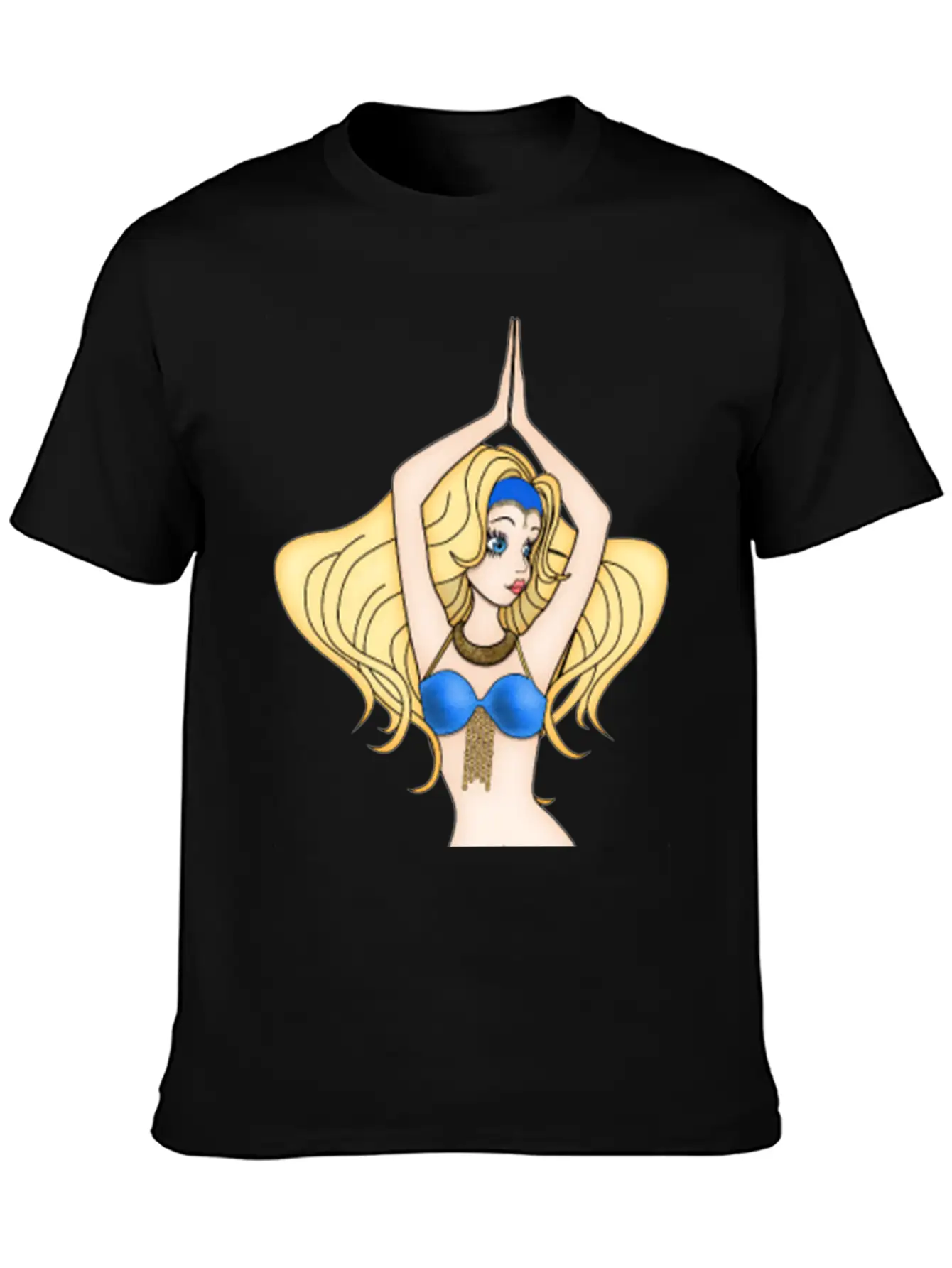 Blonde Hair Bellydancer Breathable Soft Cotton T-Shirt – Timeless Casual Look