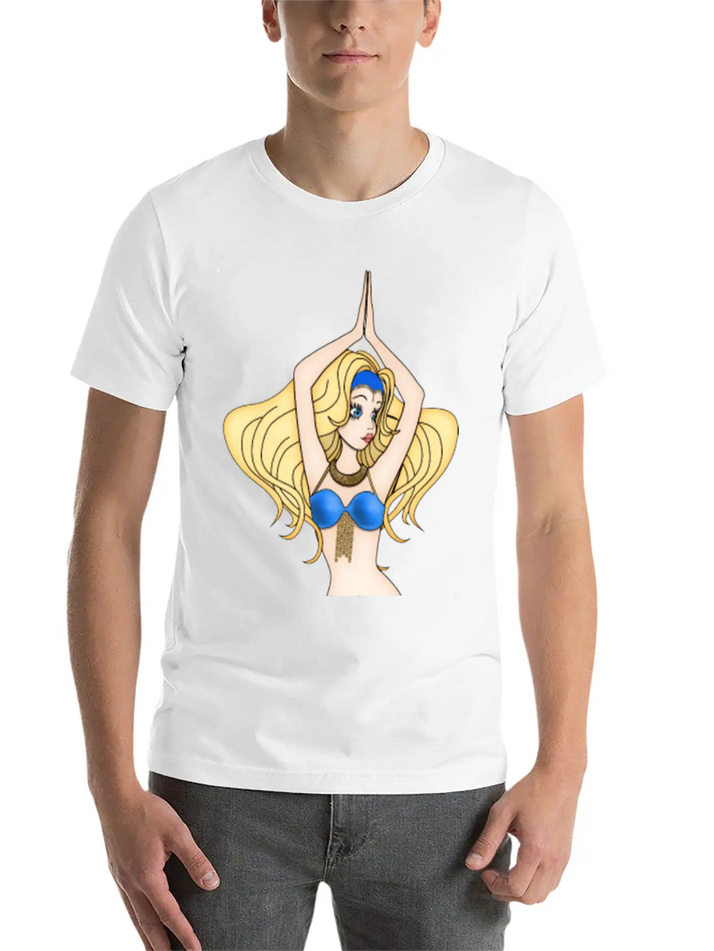 Blonde Hair Bellydancer Breathable Soft Cotton T-Shirt – Timeless Casual Look