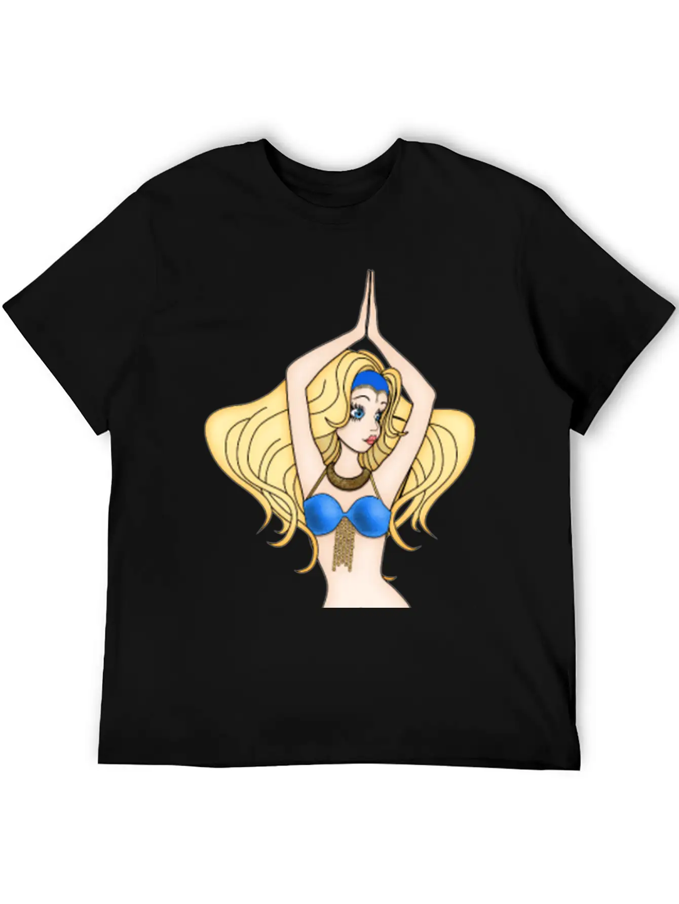 Blonde Hair Bellydancer Breathable Soft Cotton T-Shirt – Timeless Casual Look