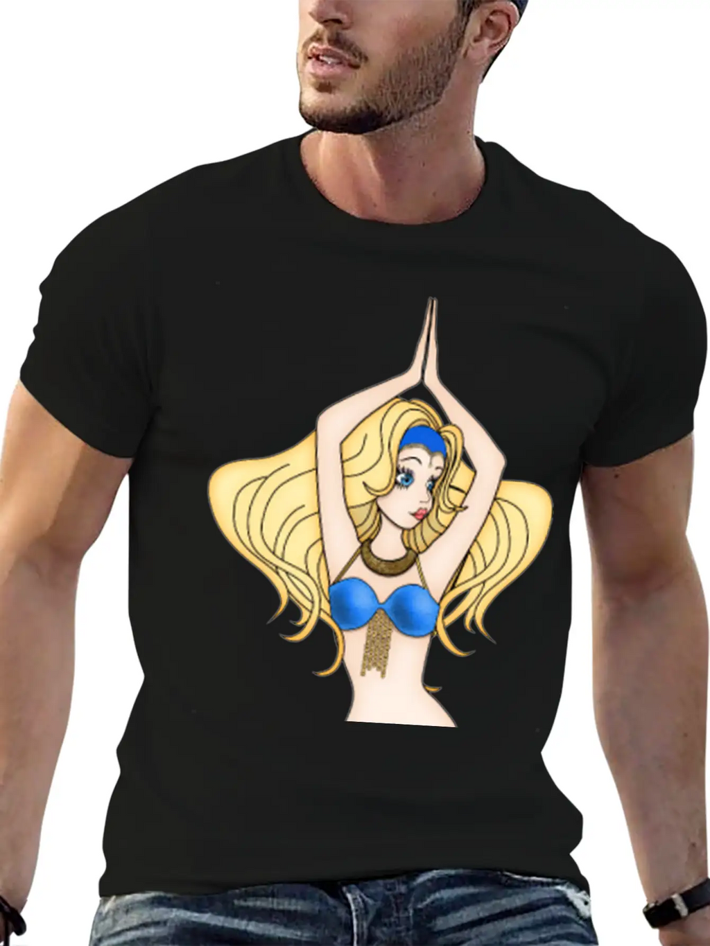 Blonde Hair Bellydancer Breathable Soft Cotton T-Shirt – Timeless Casual Look