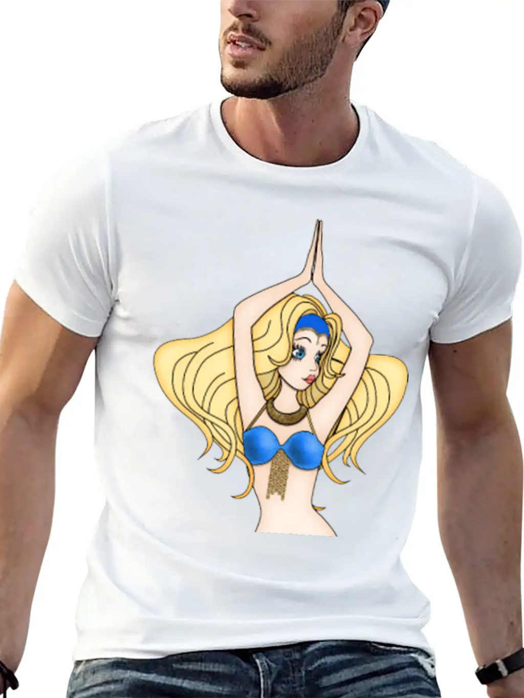 Blonde Hair Bellydancer Breathable Soft Cotton T-Shirt – Timeless Casual Look