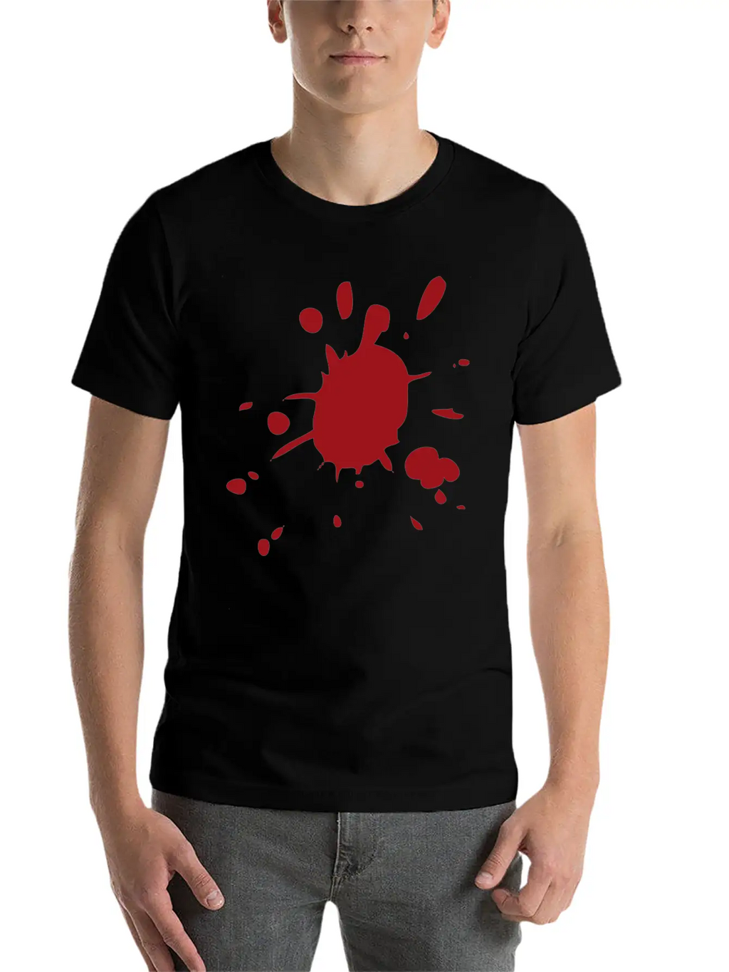 Blood Splatter Breathable Soft Cotton T-Shirt – Timeless Casual Look