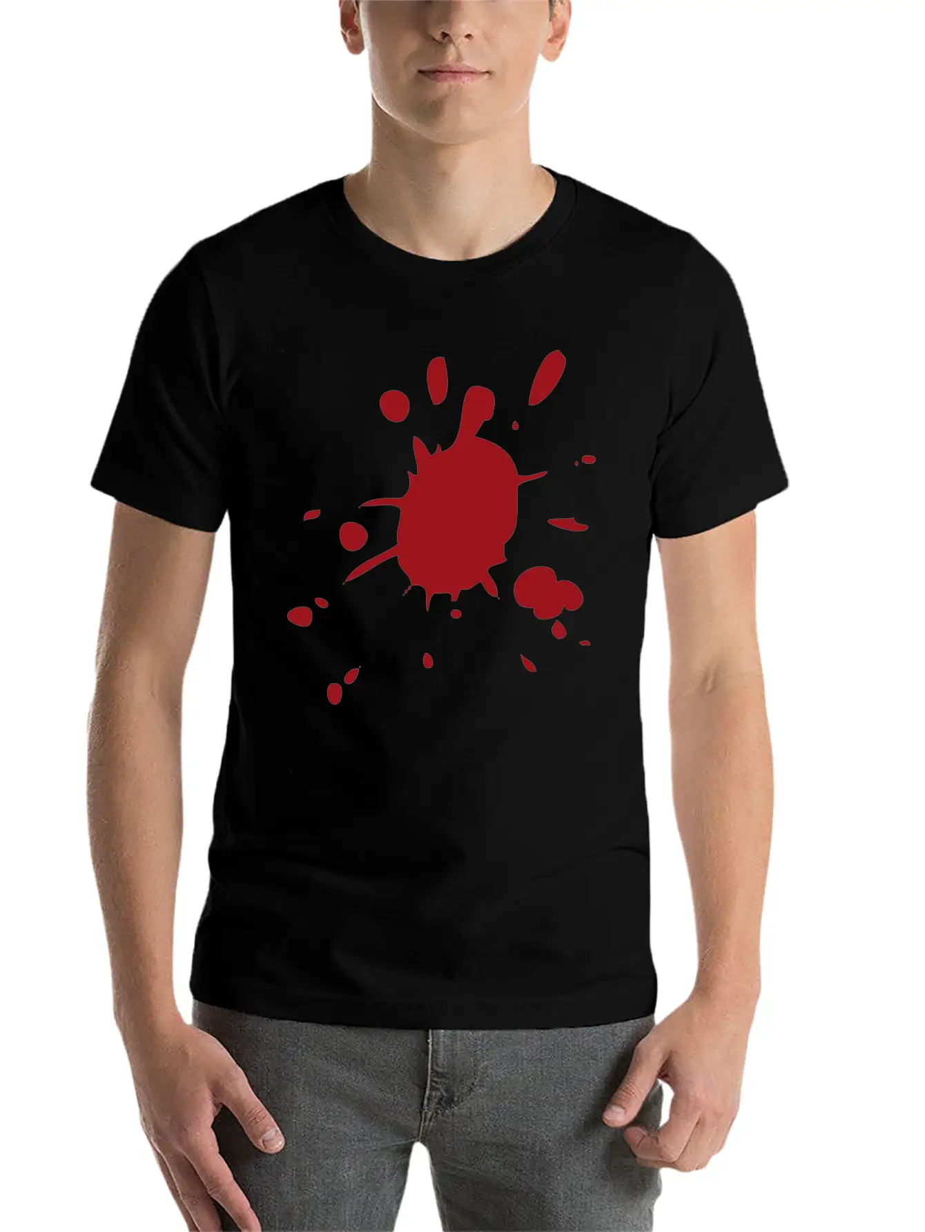 Blood Splatter Breathable Soft Cotton T-Shirt – Timeless Casual Look
