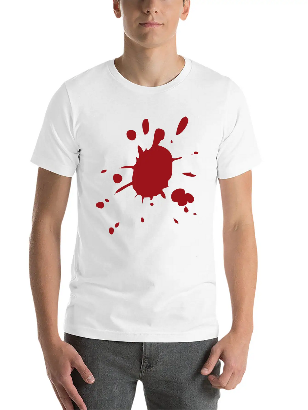 Blood Splatter Breathable Soft Cotton T-Shirt – Timeless Casual Look