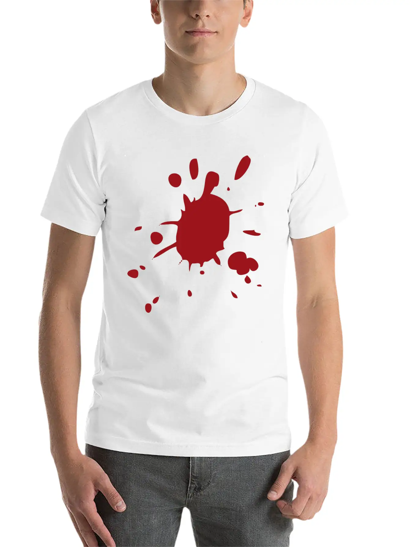 Blood Splatter Breathable Soft Cotton T-Shirt – Timeless Casual Look