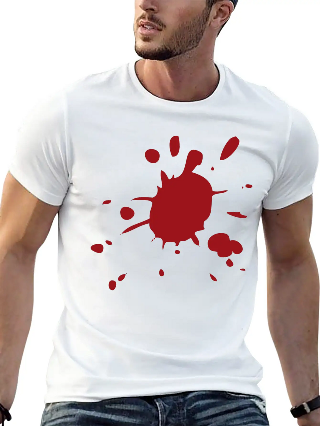 Blood Splatter Breathable Soft Cotton T-Shirt – Timeless Casual Look