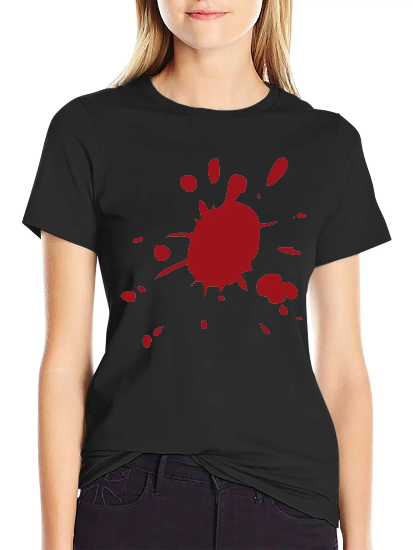 Blood Splatter Breathable Soft Cotton T-Shirt – Timeless Casual Look