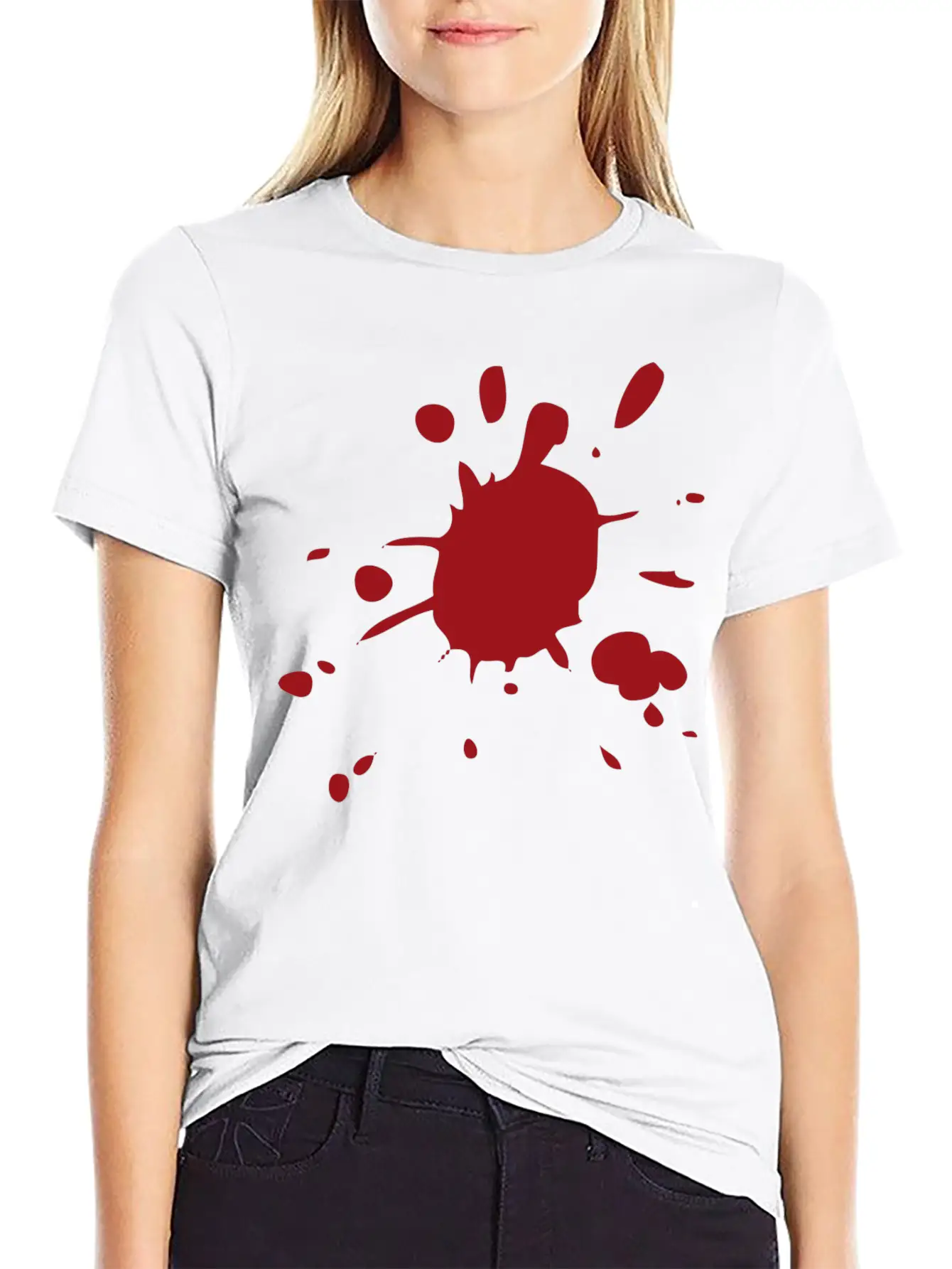 Blood Splatter Breathable Soft Cotton T-Shirt – Timeless Casual Look