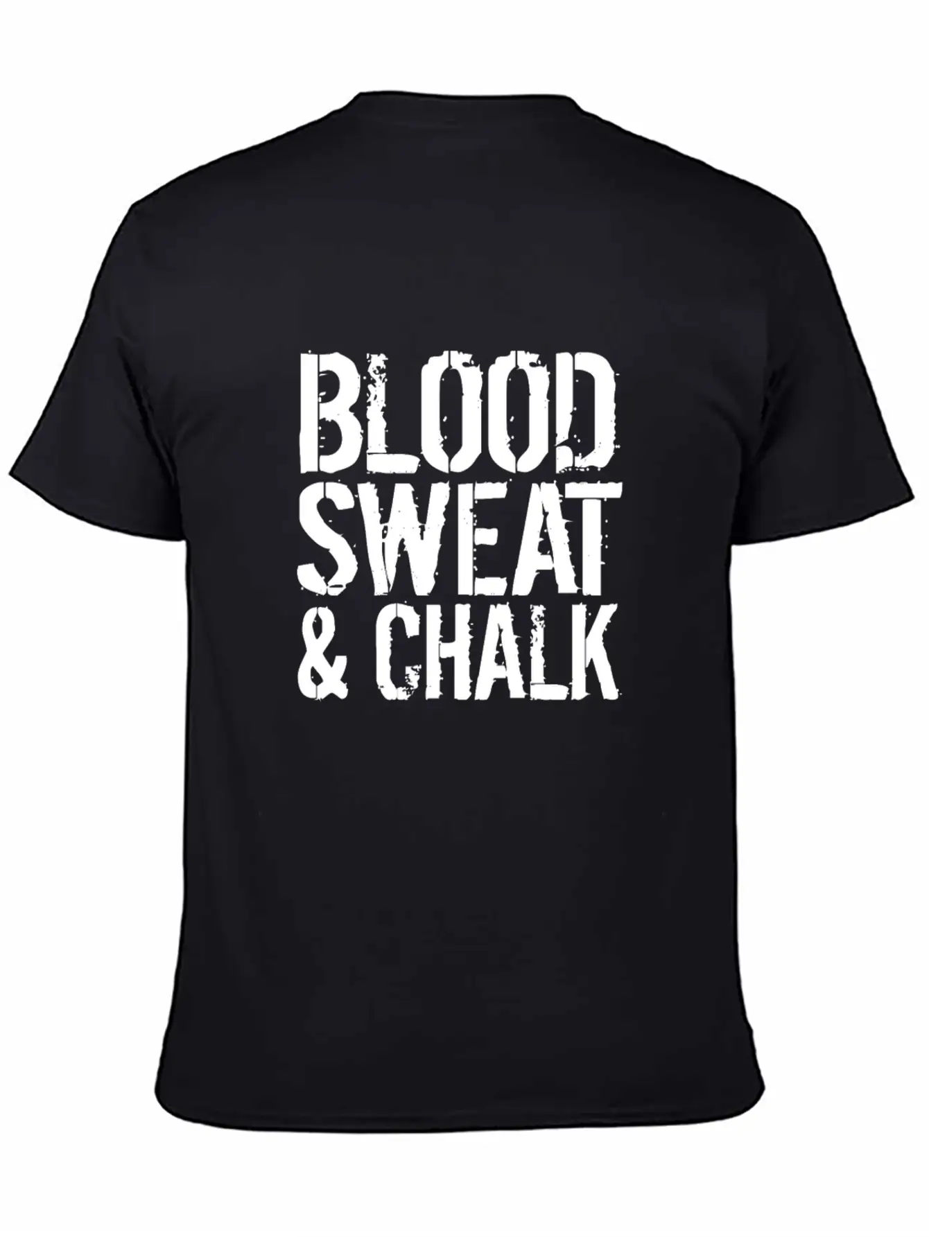 Blood Sweat Chalk Fun Athlete Gift Idea Unisex Short Sleeve Soft Cotton T-Shirt – Casual Everyday Wear