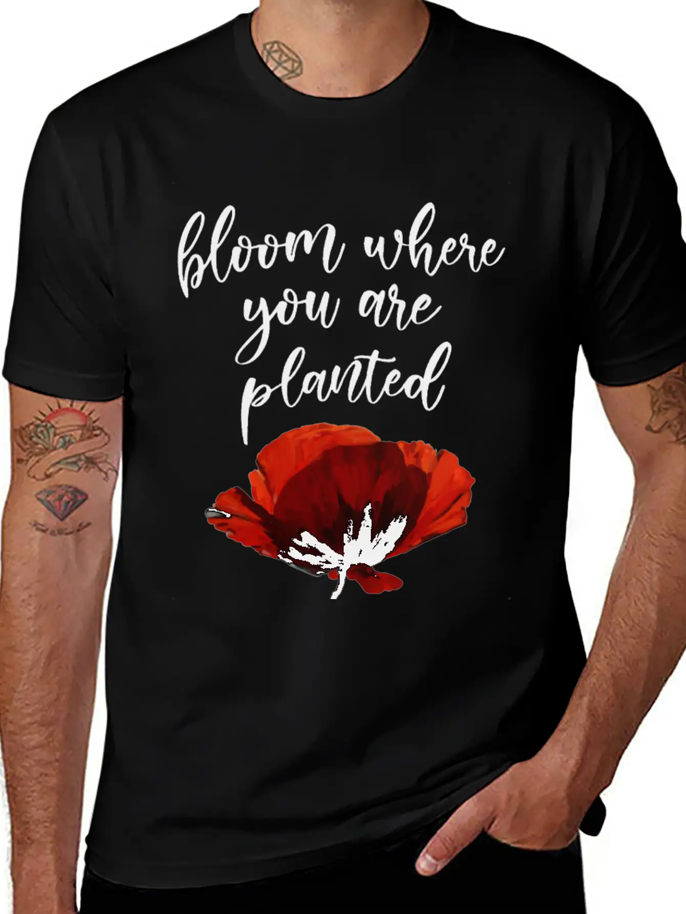 Bloom Where You Are Planted Essential Cotton Tee For Daily Outfits – Unisex Style