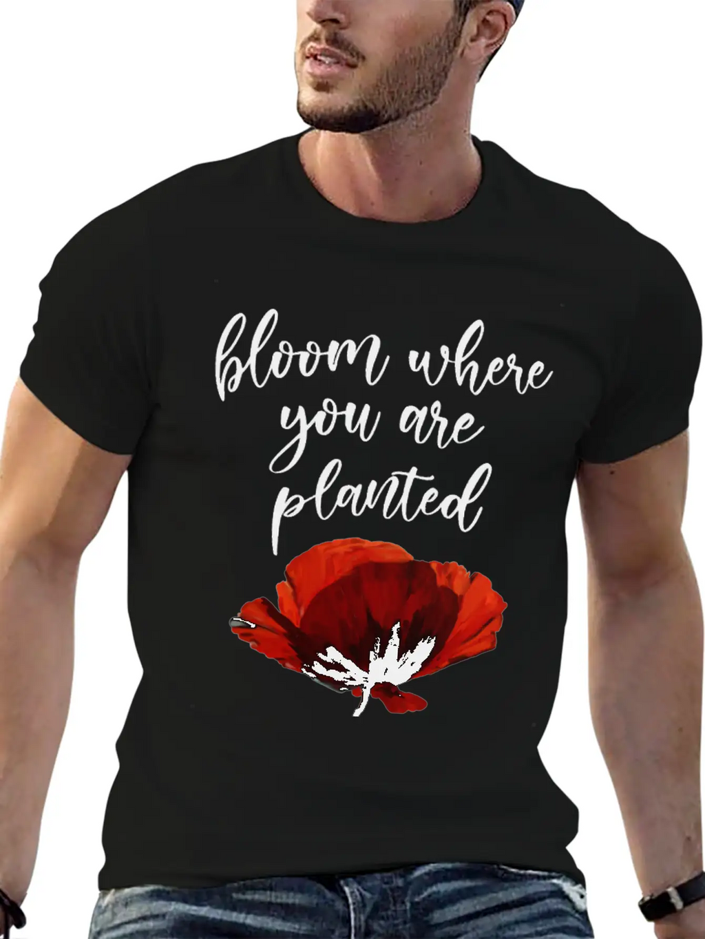 Bloom Where You Are Planted Essential Cotton Tee For Daily Outfits – Unisex Style