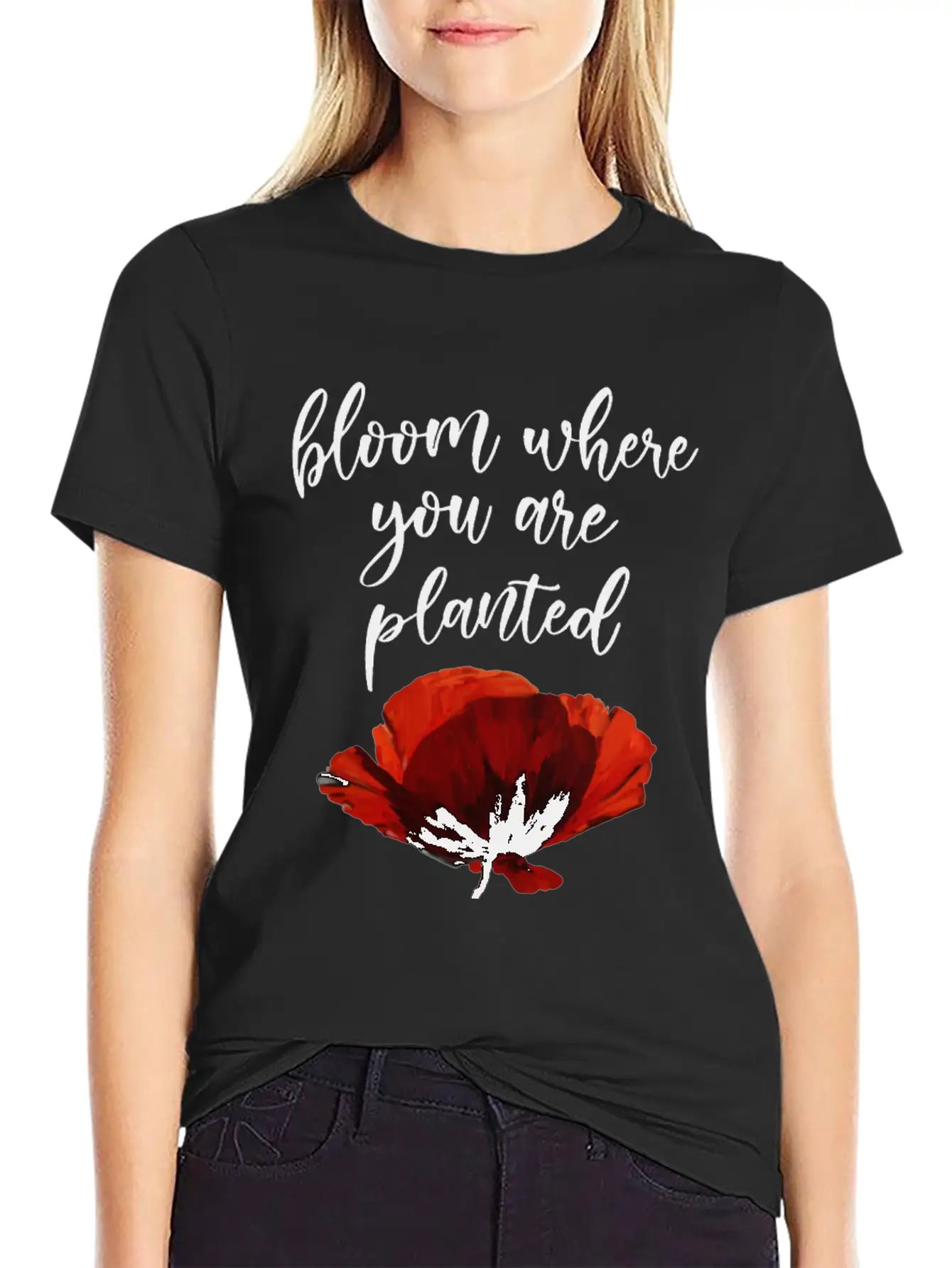 Bloom Where You Are Planted Essential Cotton Tee For Daily Outfits – Unisex Style