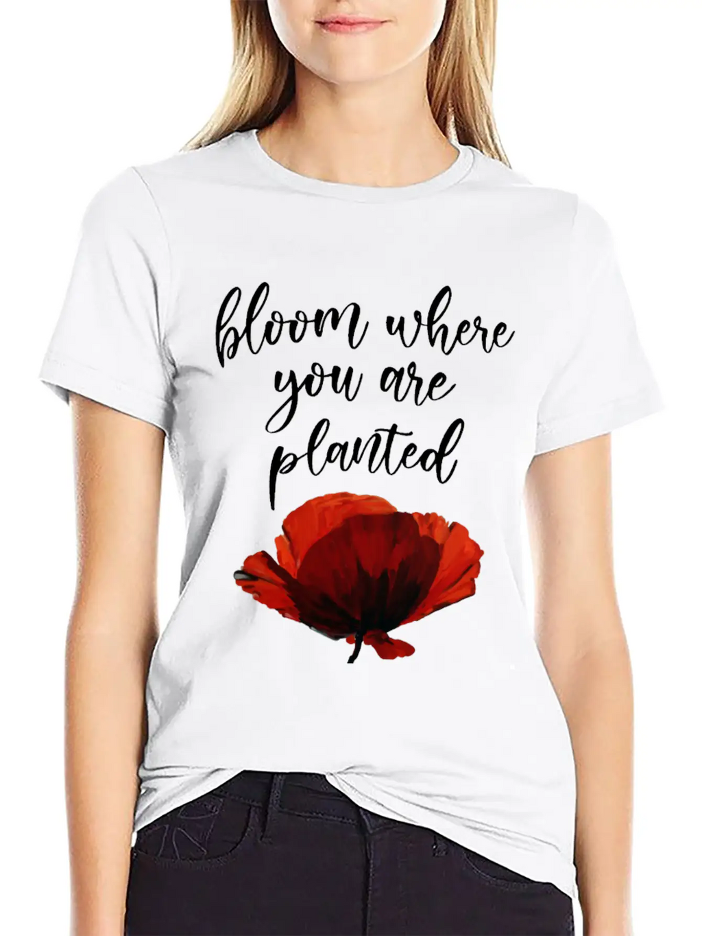 Bloom Where You Are Planted Essential Cotton Tee For Daily Outfits – Unisex Style