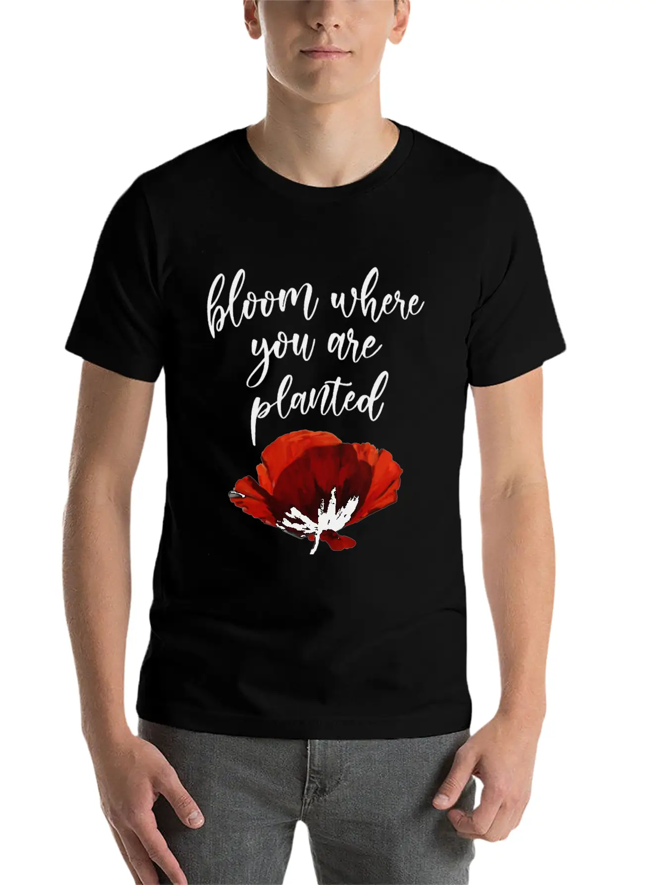 Bloom Where You Are Planted Essential Cotton Tee For Daily Outfits – Unisex Style