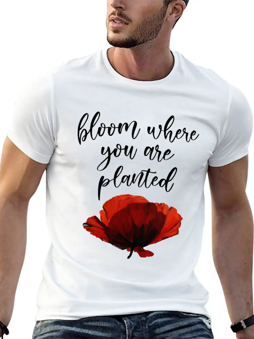 Bloom Where You Are Planted Essential Cotton Tee For Daily Outfits – Unisex Style