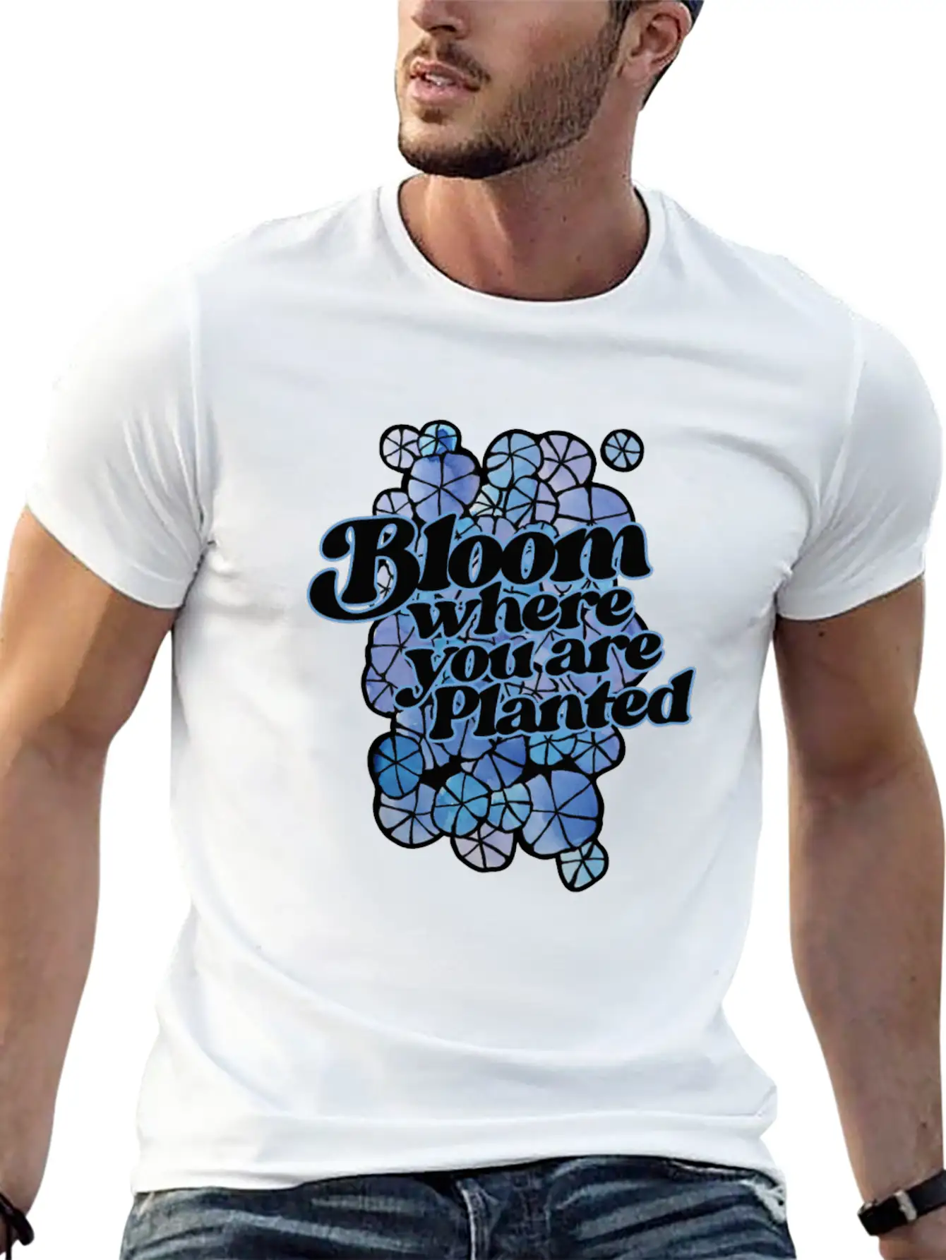 Bloom Where You Are Planted Unisex Casual T-Shirt – Clean Design For Daily Comfort