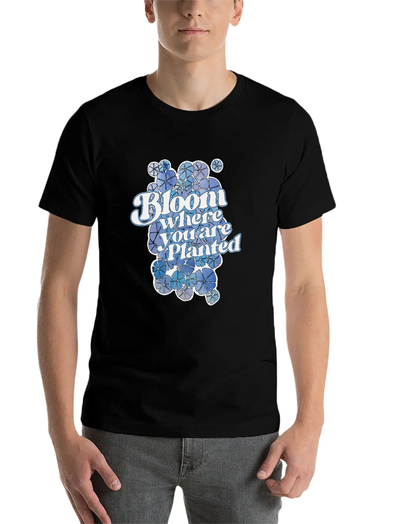 Bloom Where You Are Planted Unisex Casual T-Shirt – Clean Design For Daily Comfort