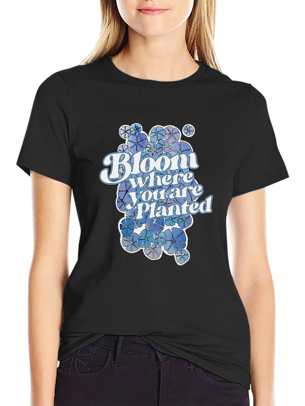 Bloom Where You Are Planted Unisex Short Sleeve Soft Cotton T-Shirt – Casual Everyday Wear