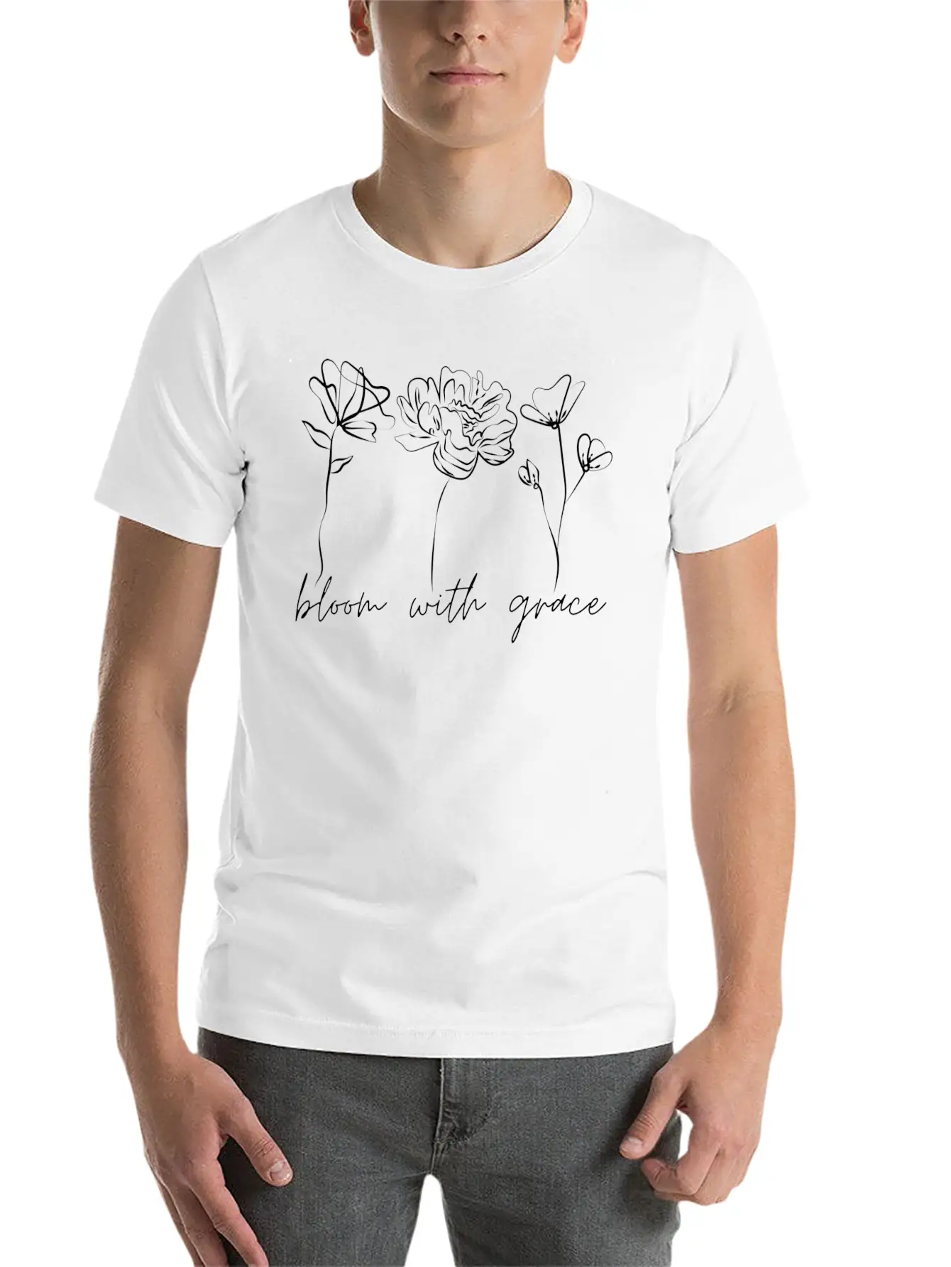 Bloom With Grace Casual Graphic T-Shirt – Simple And Comfortable Daily Wear