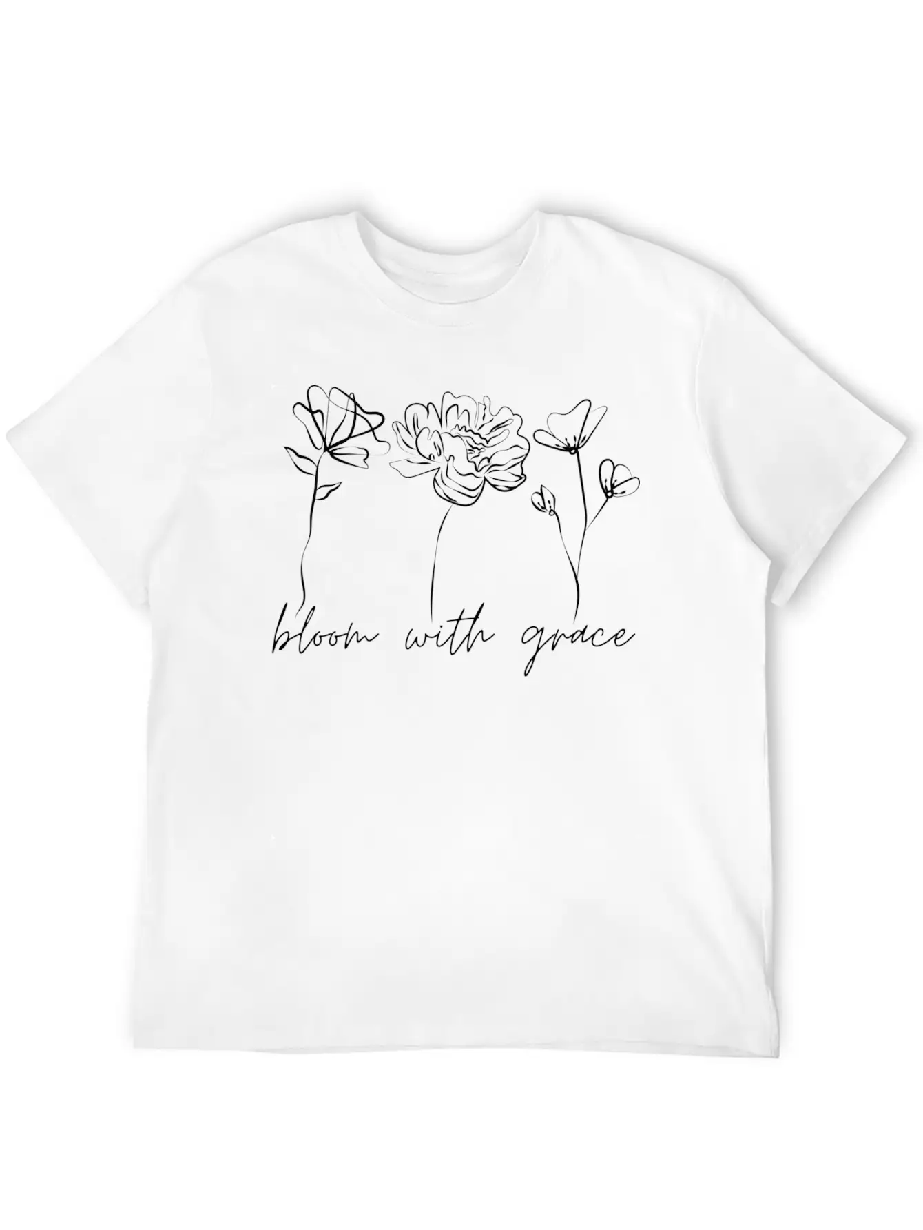 Bloom With Grace Casual Graphic T-Shirt – Simple And Comfortable Daily Wear