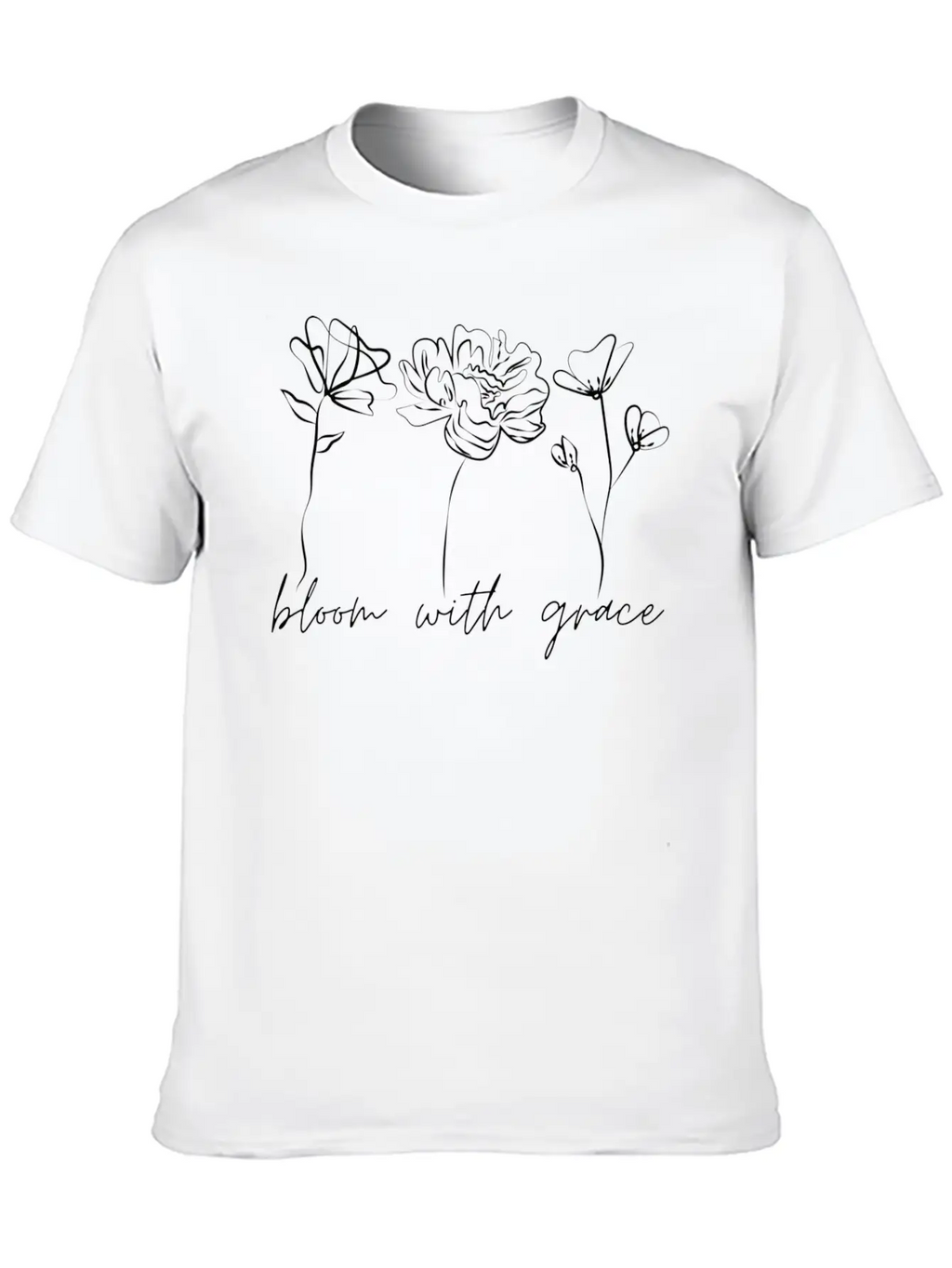 Bloom With Grace Casual Graphic T-Shirt – Simple And Comfortable Daily Wear