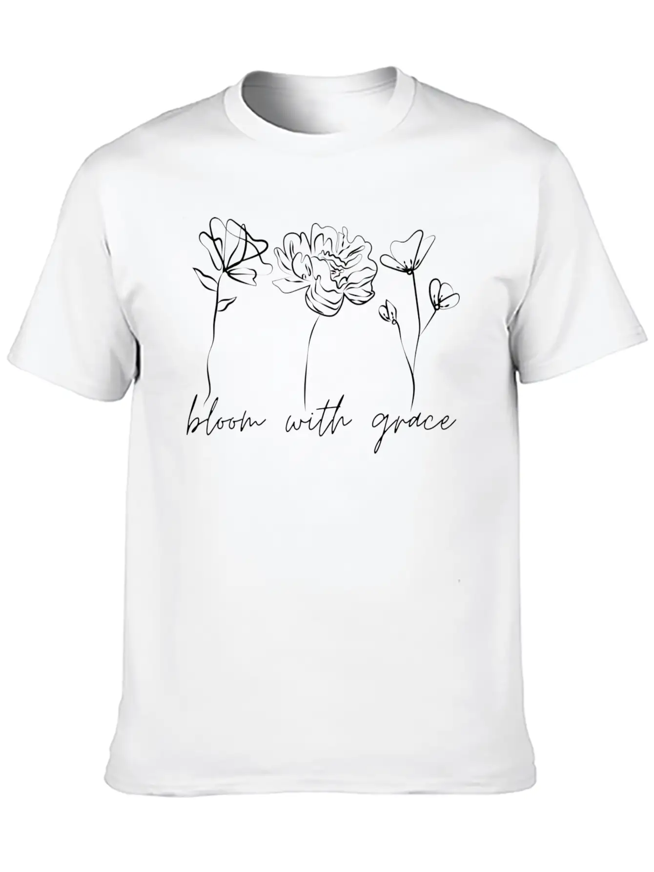Bloom With Grace Casual Graphic T-Shirt – Simple And Comfortable Daily Wear