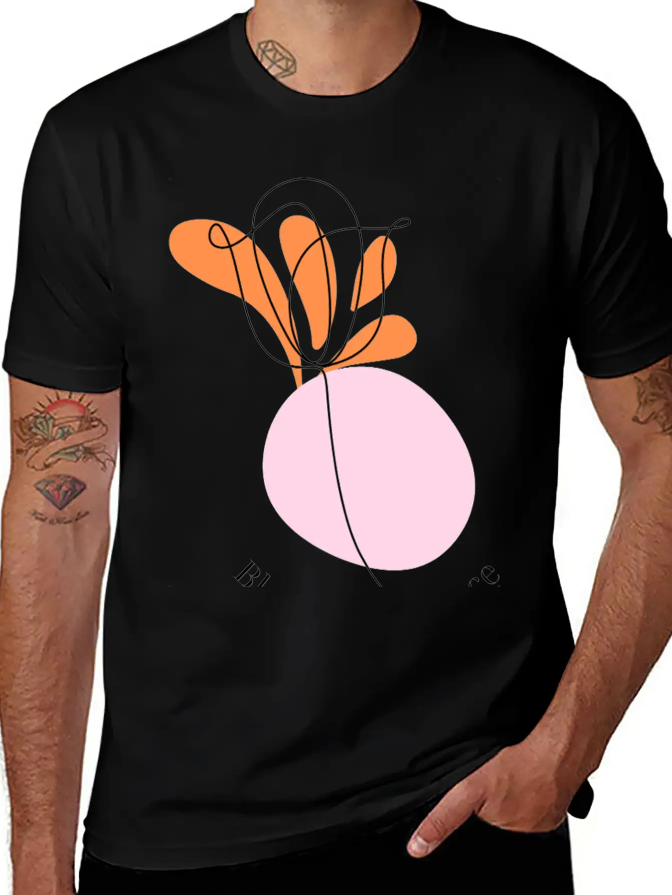 Bloom With Grace Minimalist Flower Design Essential Cotton Tee For Daily Outfits – Unisex Style