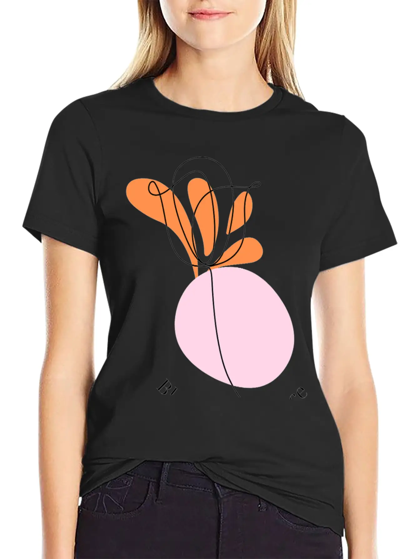 Bloom With Grace Minimalist Flower Design Essential Cotton Tee For Daily Outfits – Unisex Style