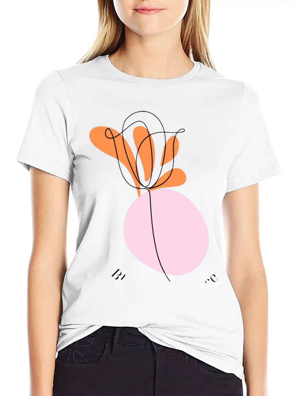 Bloom With Grace Minimalist Flower Design Essential Cotton Tee For Daily Outfits – Unisex Style