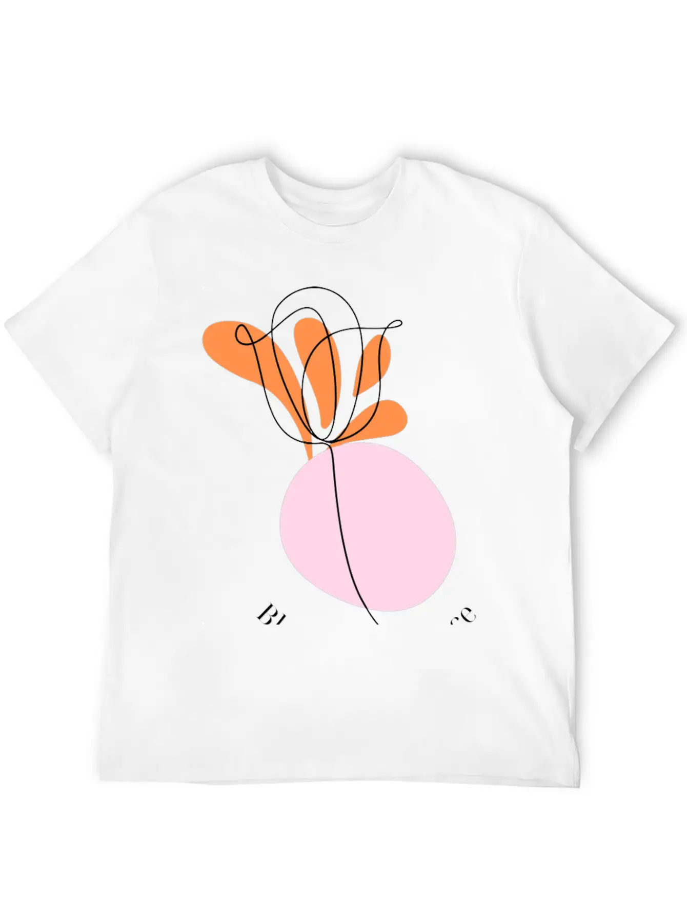 Bloom With Grace Minimalist Flower Design Essential Cotton Tee For Daily Outfits – Unisex Style