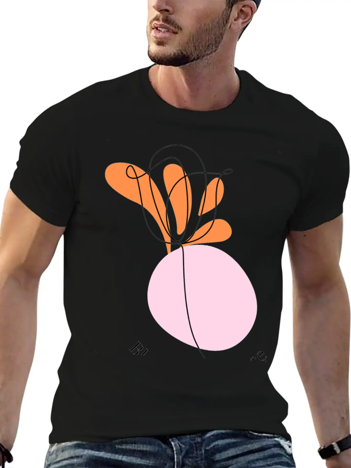 Bloom With Grace Minimalist Flower Design Essential Cotton Tee For Daily Outfits – Unisex Style