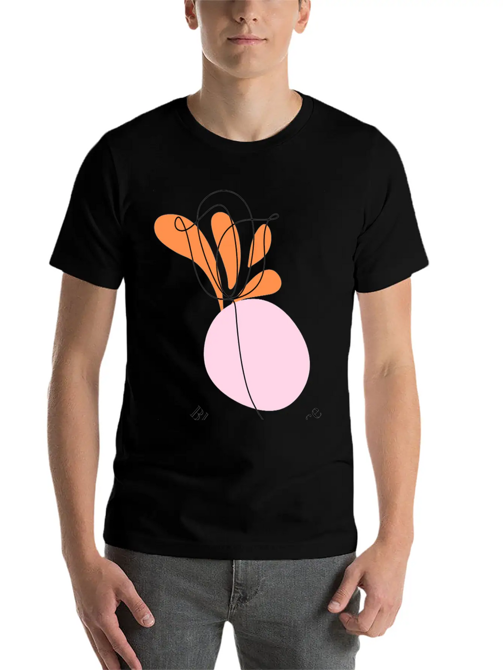 Bloom With Grace Minimalist Flower Design Essential Cotton Tee For Daily Outfits – Unisex Style