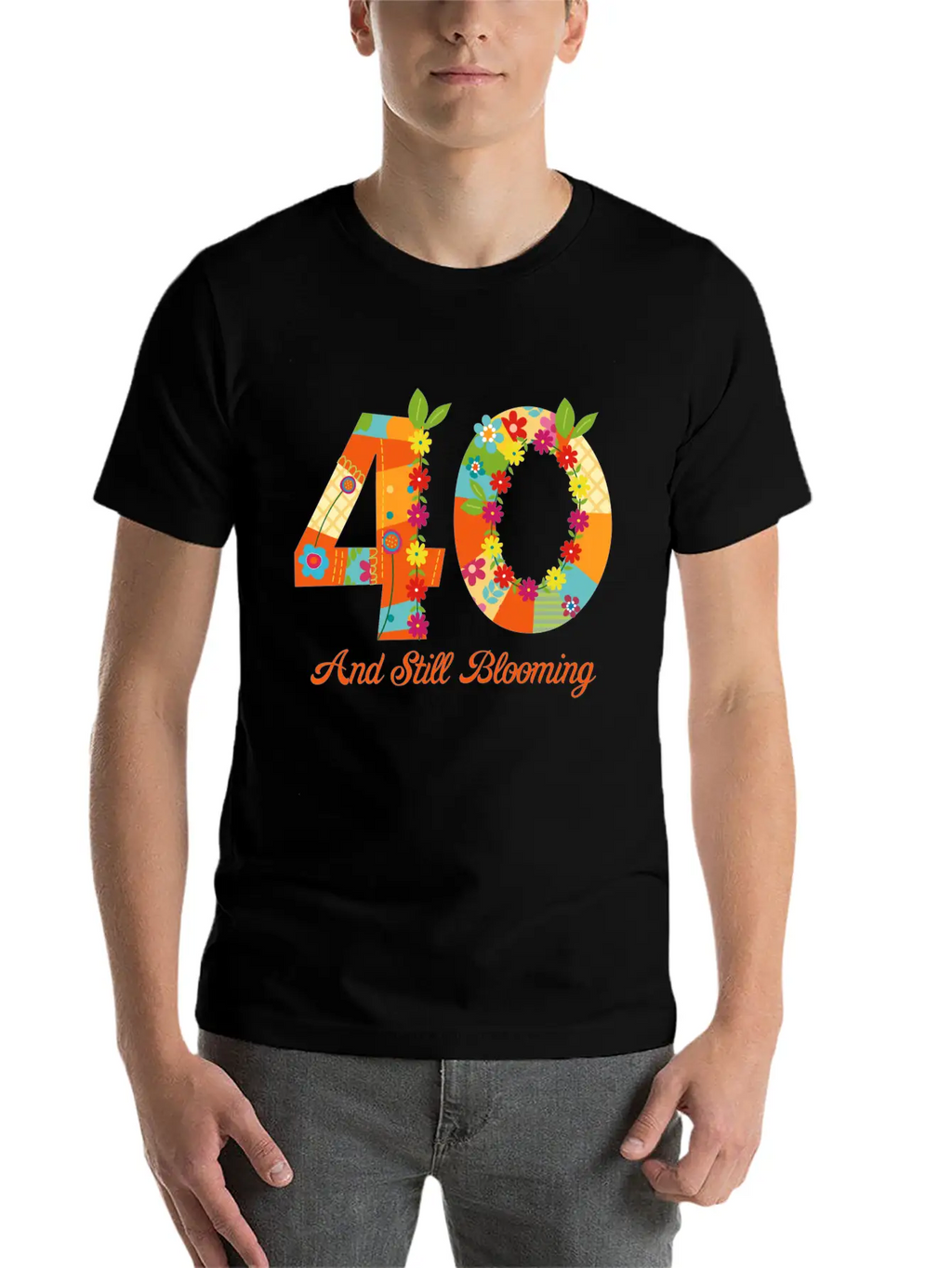 Blooming 40th Birthday Unisex Casual T-Shirt – Clean Design For Daily Comfort