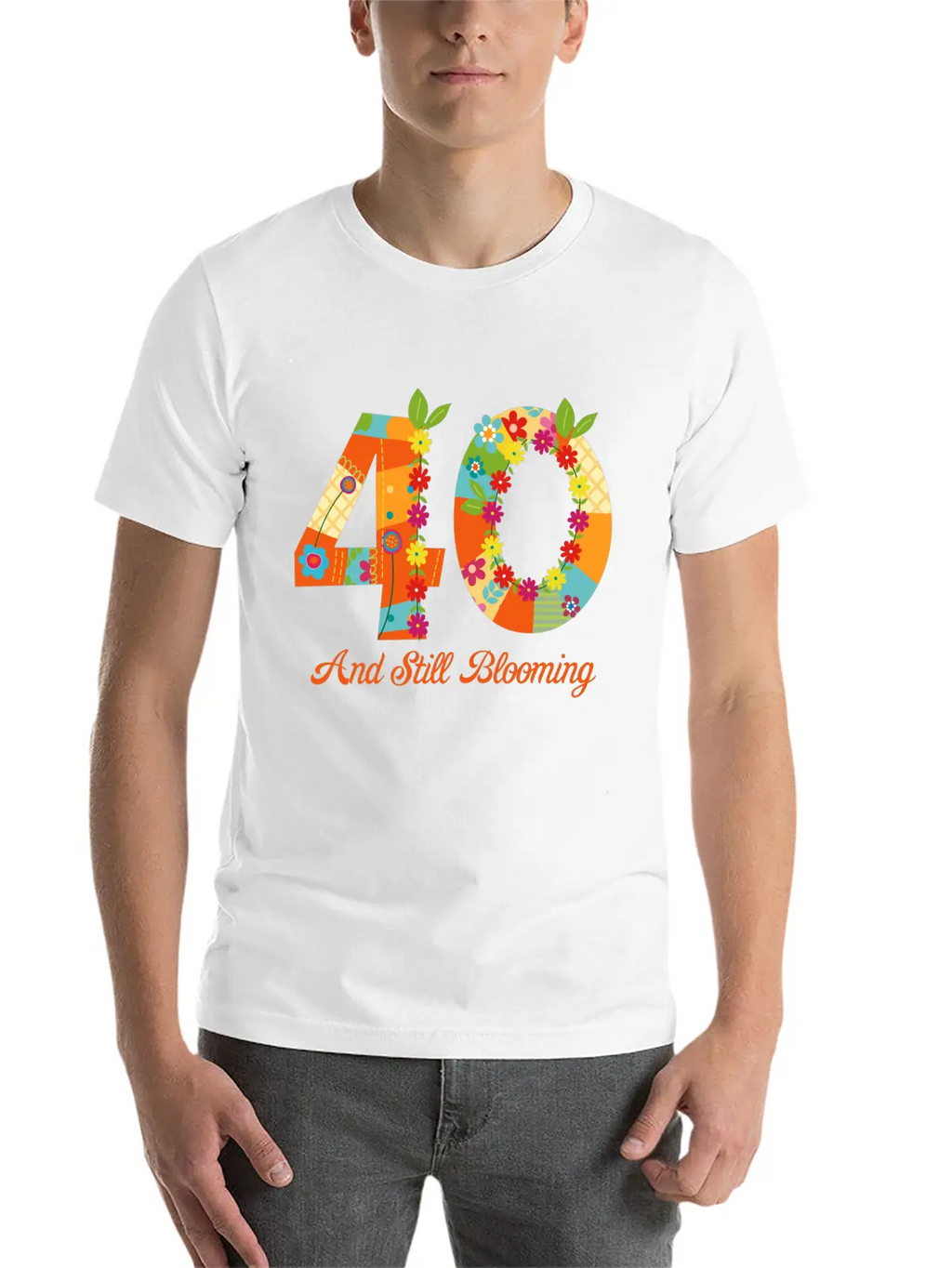 Blooming 40th Birthday Unisex Casual T-Shirt – Clean Design For Daily Comfort