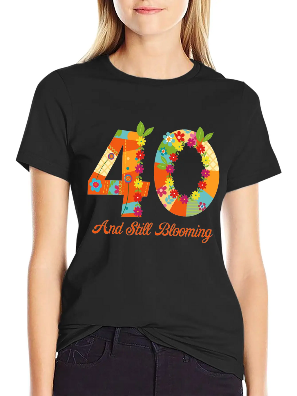 Blooming 40th Birthday Unisex Casual T-Shirt – Clean Design For Daily Comfort