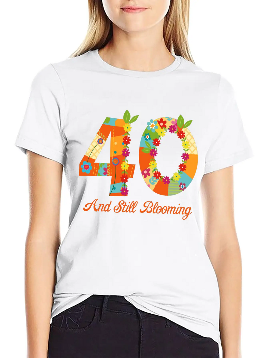 Blooming 40th Birthday Unisex Casual T-Shirt – Clean Design For Daily Comfort