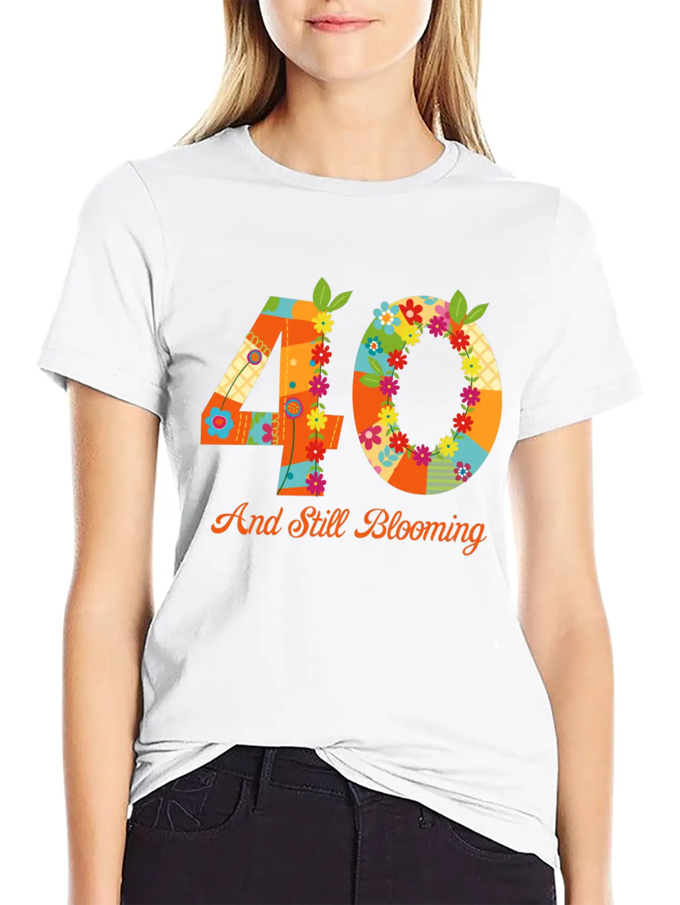 Blooming 40th Birthday Unisex Casual T-Shirt – Clean Design For Daily Comfort