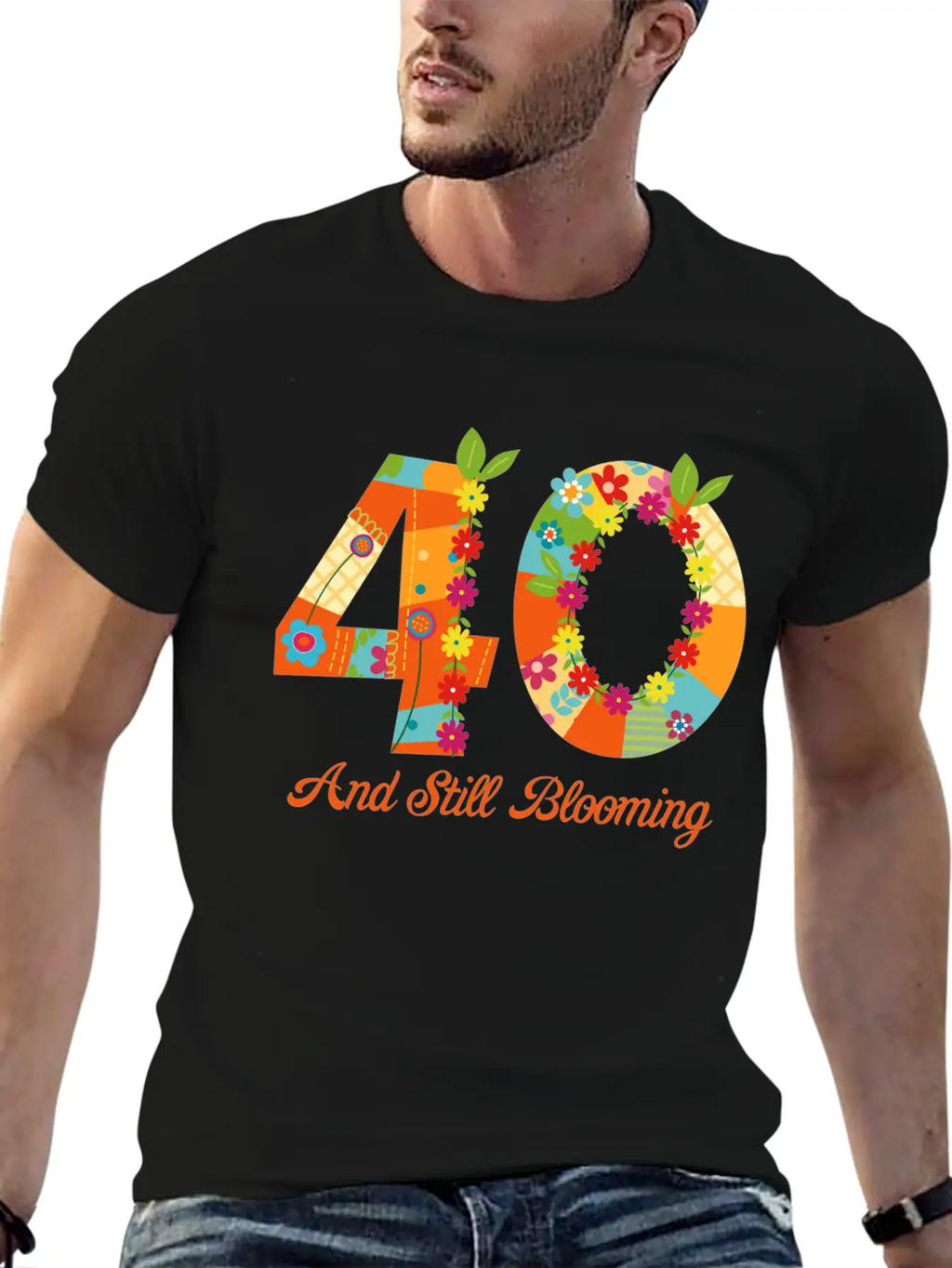 Blooming 40th Birthday Unisex Casual T-Shirt – Clean Design For Daily Comfort