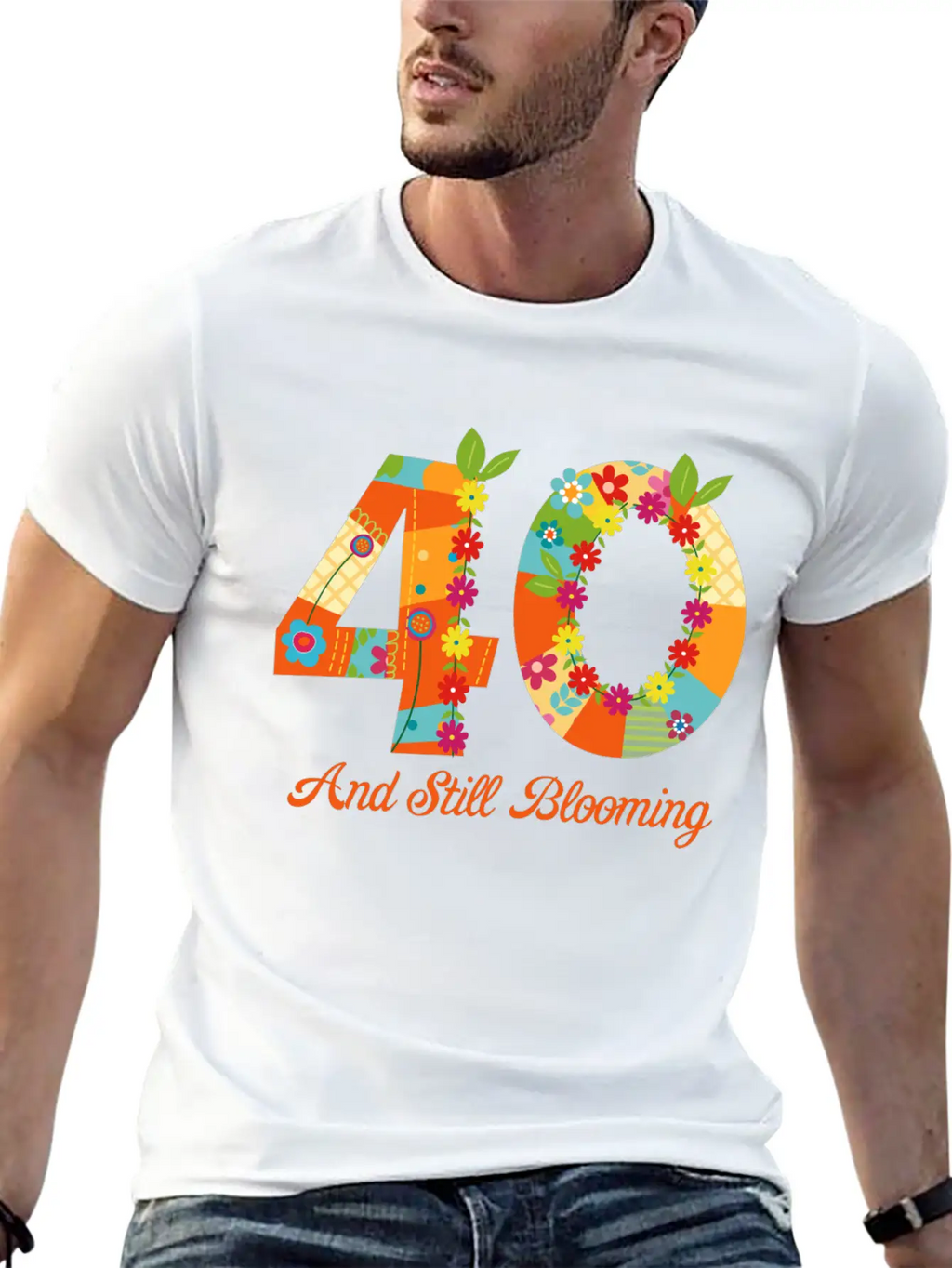 Blooming 40th Birthday Unisex Casual T-Shirt – Clean Design For Daily Comfort