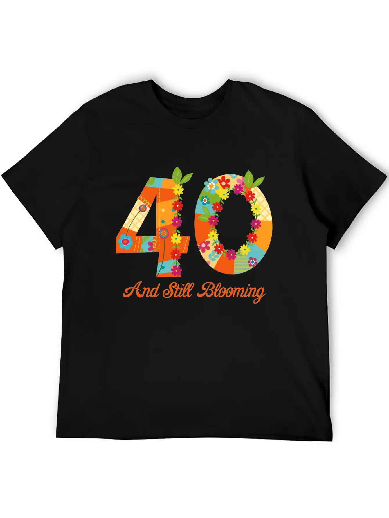 Blooming 40th Birthday Unisex Casual T-Shirt – Clean Design For Daily Comfort