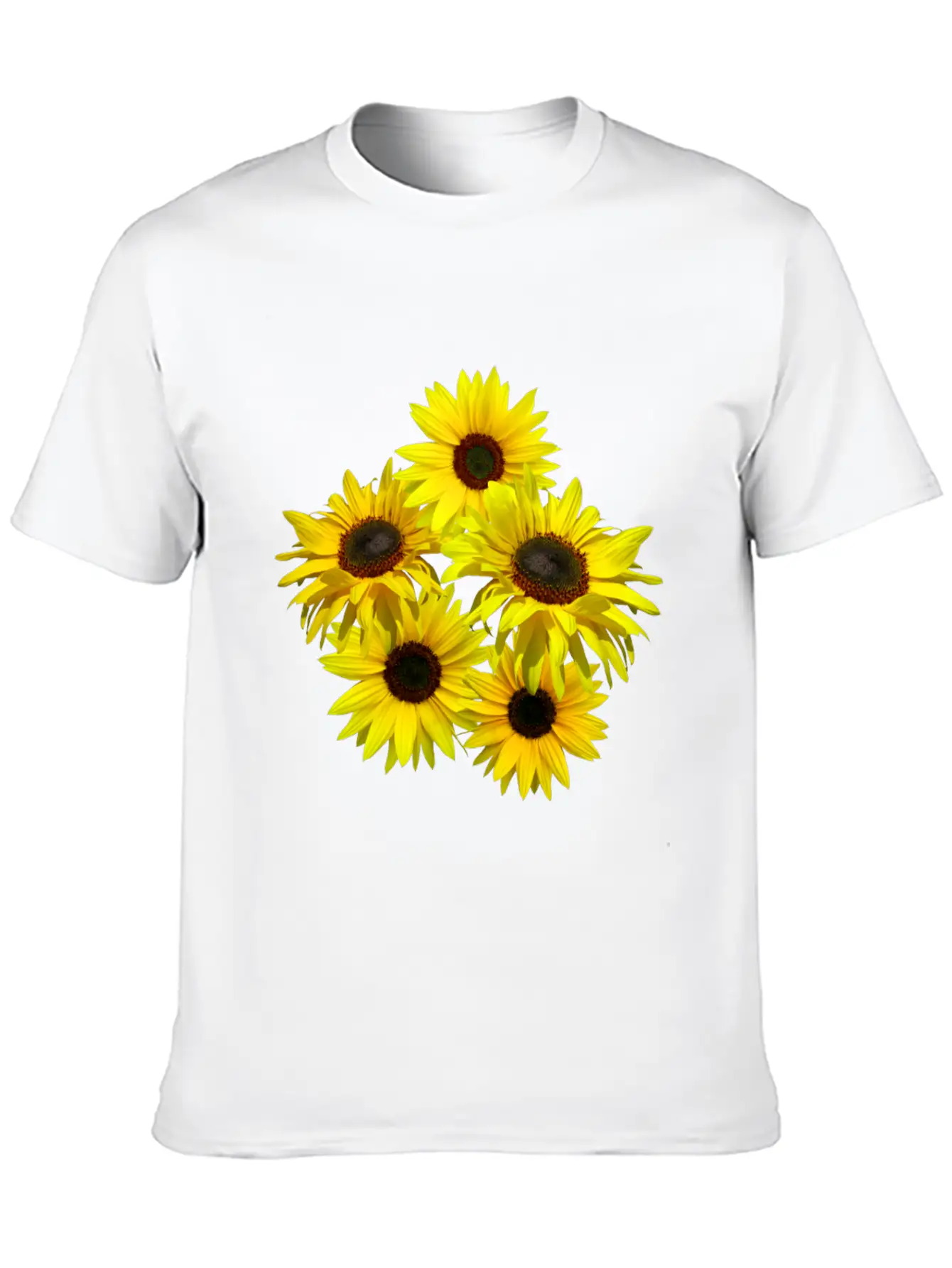 Blooming Sunflowers Sunflower Bunch Flowers Blooms Casual Graphic T-Shirt – Simple And Comfortable Daily Wear