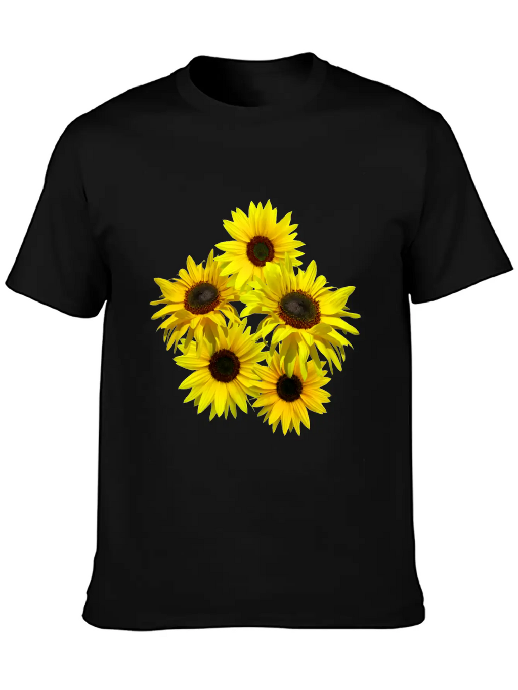 Blooming Sunflowers Sunflower Bunch Flowers Blooms Casual Graphic T-Shirt – Simple And Comfortable Daily Wear