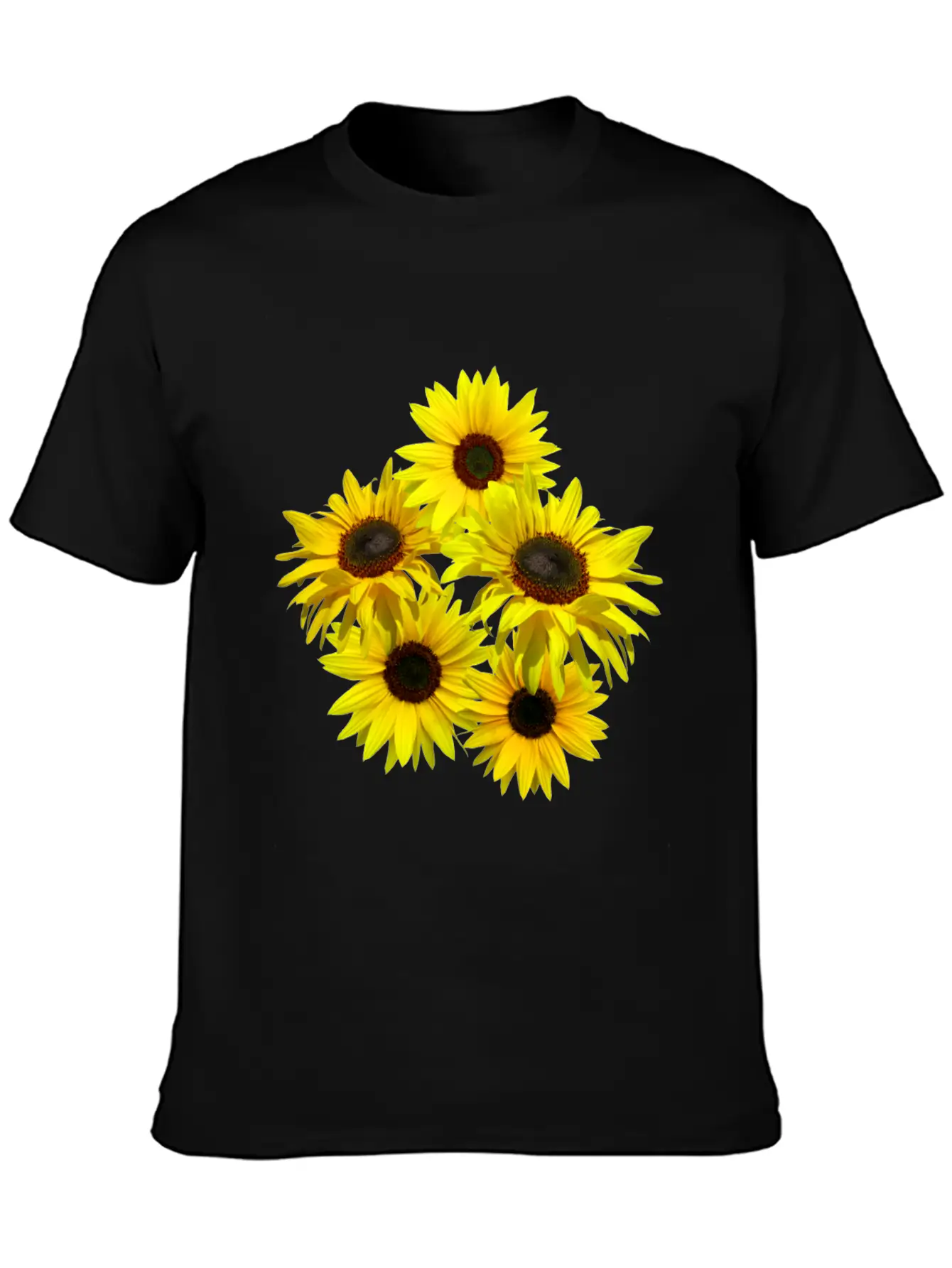 Blooming Sunflowers Sunflower Bunch Flowers Blooms Casual Graphic T-Shirt – Simple And Comfortable Daily Wear