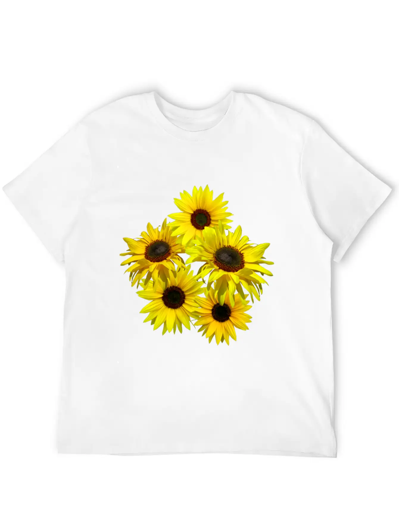 Blooming Sunflowers Sunflower Bunch Flowers Blooms Casual Graphic T-Shirt – Simple And Comfortable Daily Wear