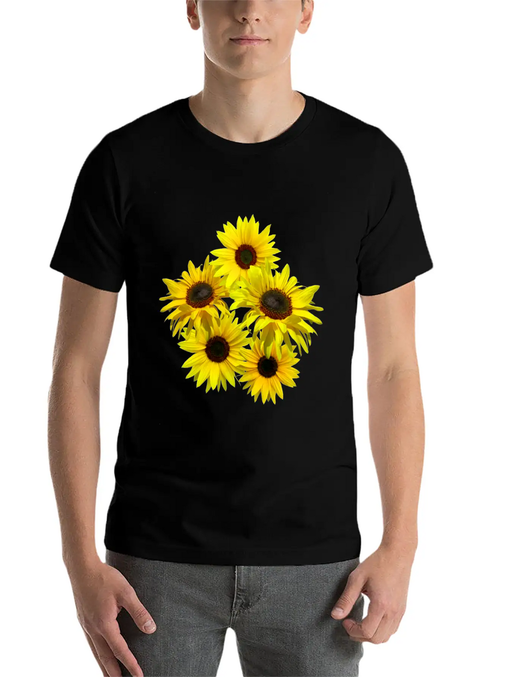 Blooming Sunflowers Sunflower Bunch Flowers Blooms Casual Graphic T-Shirt – Simple And Comfortable Daily Wear