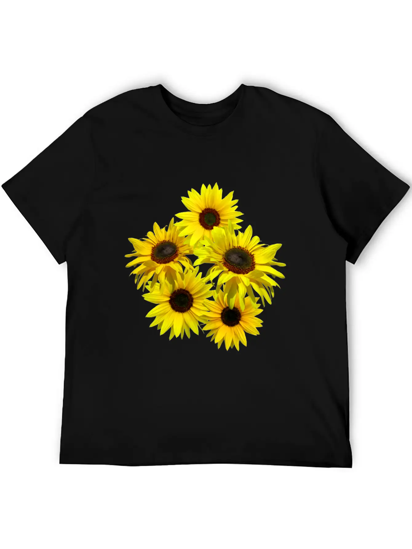 Blooming Sunflowers Sunflower Bunch Flowers Blooms Casual Graphic T-Shirt – Simple And Comfortable Daily Wear