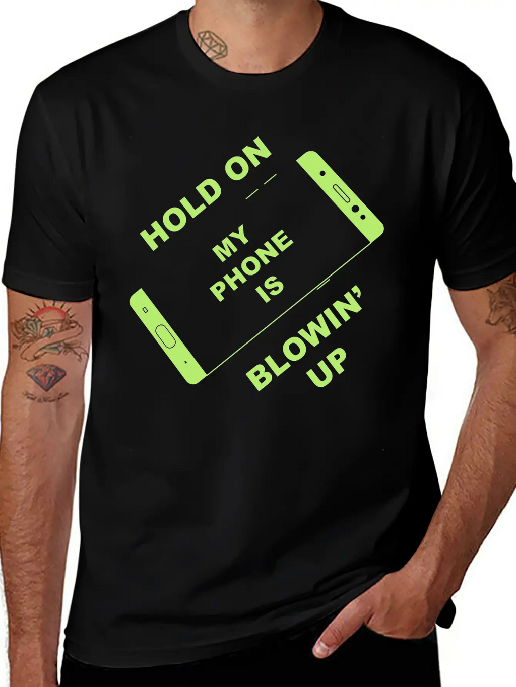 Blowin' Up (Note 7) Casual Graphic T-Shirt – Simple And Comfortable Daily Wear